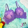 Lavender Net Foam Padded Bra for Women - Exclusive Elegance for a Stylish Look and Comfortable Feel. 