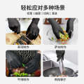 Chef exclusive disposable gloves, black nitrile food grade kitchen cooking, baking, anti scalding, oil splashing protective gloves. 