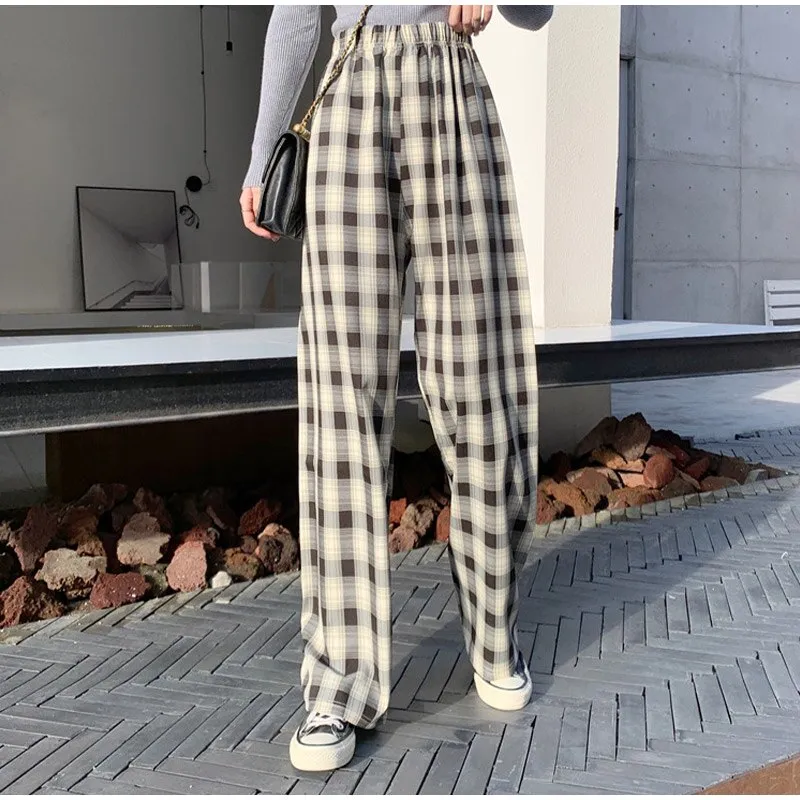 Pants Outfit Checkered Flared Trousers Plus Size Check Pants Style