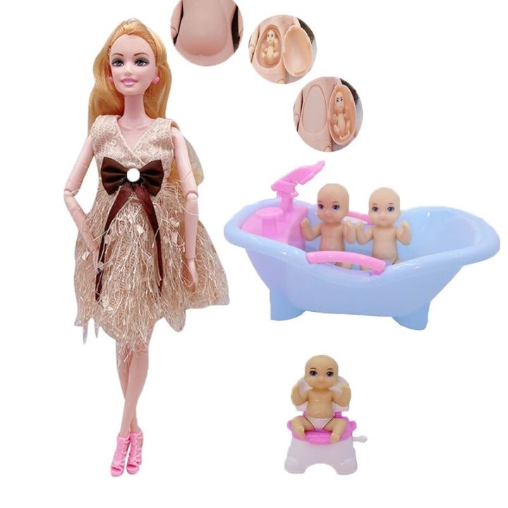 %E3%80%90The%20road%20to%20happiness%20Store%E3%80%9111.5%20"Inch%20Solid%20Barbies%20Pregnant%20Barbies%20Doll%20+%202"%20Doll%20+%20Suitcase%20Toys%20Package%20Doll%20Accessories%20-%20Image%204