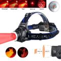 Headlamp+18650 Red Light Head LED Flashlight Outdoor XPG Headlight Tactical Camping Hunting Fishing Zoomable Fishing Headlamp.