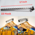 Wall Mount Hanger 1 piece 15 hook Garment Display Hooks Hanging Clothes hook suction.