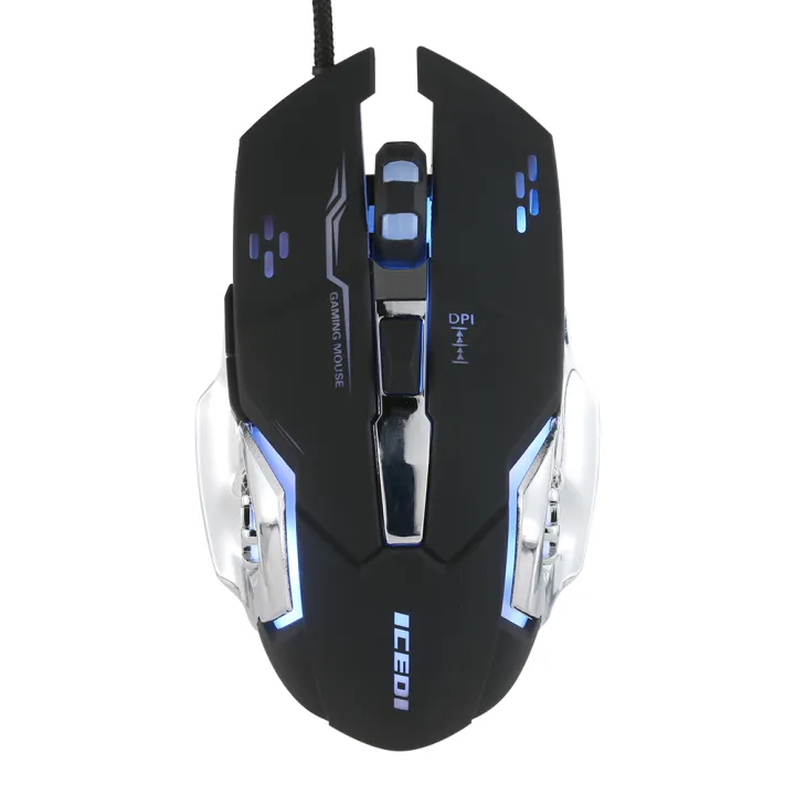 HXSJ%20Wired%20Gaming%20Mouse%203600%20DPI%20Optical%20Mouse%20Ergonomic%20Mouse%204%20Adjustable%20DPI%20Levels/6%20Buttons/7-Color%20Breathing%20Light%20Black%20-%20Image%202