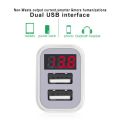 Cigarette Lighter Voltage Meter Dual Port USB LED Display Car Charger for iPhone 6S/7/8/X/XS MAX/XR,iPad Mini 3,Galaxy Note 9/S9.