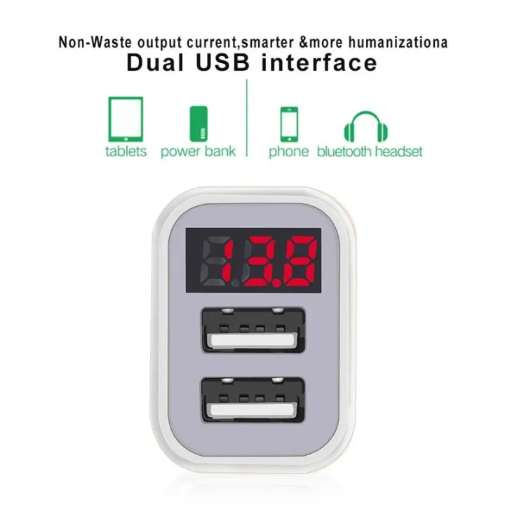 Cigarette%20Lighter%20Voltage%20Meter%20Dual%20Port%20USB%20LED%20Display%20Car%20Charger%20for%20iPhone%206S/7/8/X/XS%20MAX/XR,iPad%20Mini%203,Galaxy%20Note%209/S9%20-%20Image%203
