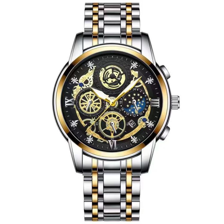 Stylish%20Poedagar%20Watch%20with%203D%20Gold%20Bezel%20and%20Day-Date%20Window%20-%20Image%204