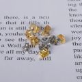 100Pcs/Lot Stainless Steel Gold Color Butterfly Scrolls Ear Post For Jewelry Making DIY Blocked Caps Studs Earring Backs Stopper.