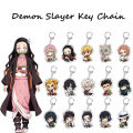 Cute Kamado Tanjirou Women Kimetsu no Yaiba Demon Slayer Keychain Anime Pendant Acrylic Key Chain Cartoon.