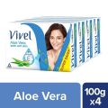 Vivel Aloe Vera SOAP - 100g (Pack of 4) INDIA. 
