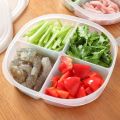 Kitchen Storage Box Food Container Refrigerator Preservation Side Dish Storage Organization Meat Four Compartment Box Anti-smell.