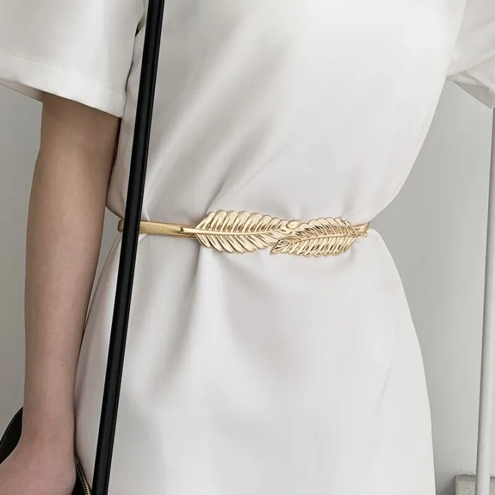 Ladies%20Belt%20Waist%20Band%20Women%20Buckle%20Leather%20Waist%20Strap%20Leaf%20Fashion%20Waistband%20Elastic%20Dress%20Waist%20Chain%20-%20Image%203