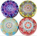 Designer Candy Box 1pc Drum-shaped Empty Mandala Designer Box Home Decor Party Supply Tea Pot Tin Box.