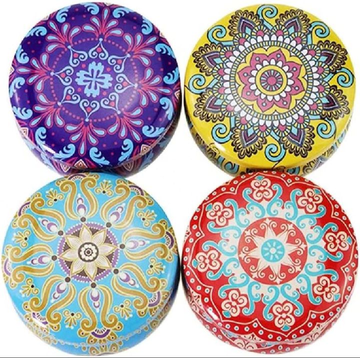 Designer%20Candy%20Box%201pc%20Drum-shaped%20Empty%20Mandala%20Designer%20Box%20Home%20Decor%20Party%20Supply%20Tea%20Pot%20Tin%20Box%20-%20Image%204