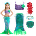Mermaid Dress for Girl Ariel Prom Princess Costumes Cosplay Dress for Kids Girls Birthday Party Dress Up Gown Halloween Clothing.