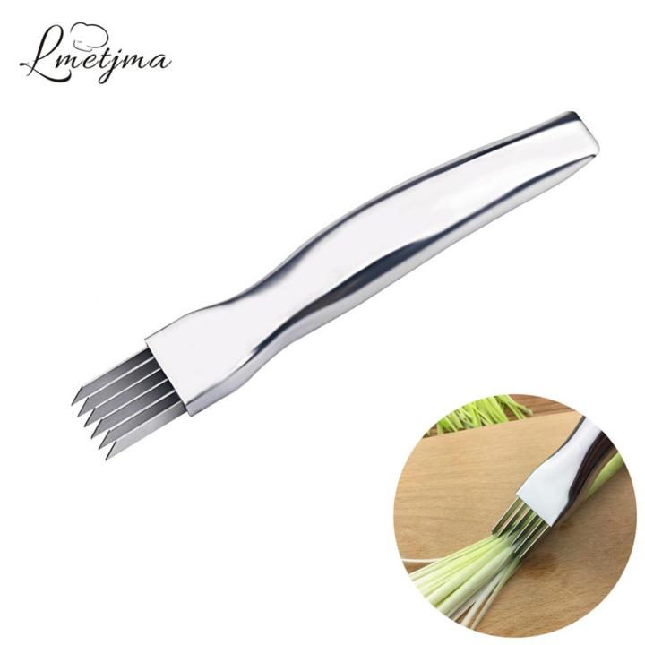 Stainless Steel Onion Slicer Cutter Scallion Cutter Knife Multi Vegetable Fruit Chopper Shredder Kitchen Gadget KC0148-