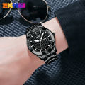 SKMEI Men Watch Fashion Stainless Steel Waterproof Date Week Display Men Quartz Watch 9293. 