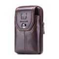 BULL CAPTAIN Leather Multifunctional Waist Bag For Men.