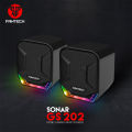 FANTECH SONAR GS202 RGB LED Speaker 3.5MM PLUG and USB PLUG Gaming Speaker for Game Player Portable Speaker for PC Laptop. 