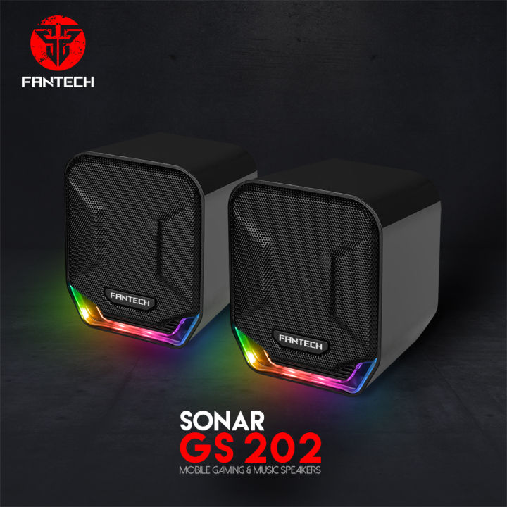 FANTECH SONAR GS202 RGB LED Speaker 3.5MM PLUG and USB PLUG Gaming Speaker for Game Player Portable Speaker for PC Laptop