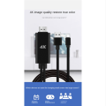 2 in 1 USB C 3.1 Type-C to HDMI-Compatible 4K 30Hz Adapter Cable with USB Power for Phone Connected to Projector TV.