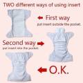Washable Reusable Cloth Diaper For Baby (With Heavy 3 Layer Pad-4 Pcs). 