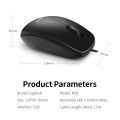 HXSJ L-ogitech M90 Full-Size Wired Optical Mouse Ergonomic Mouse Suitable For Left And Right Hands Anti-Slip Mice Plug And Play Black.