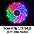 RGB LED PWM 3 Pin 9CM Computer Case Fan Silent 90MM CPU Cooling Quiet PC Cooler 12V DC.