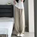 JIANMO/Cocoon Ink Ice Zen Wrinkle Yamamoto Wide-Leg Pants Idle Style High Waist Drooping Slimming Mop Trousers.