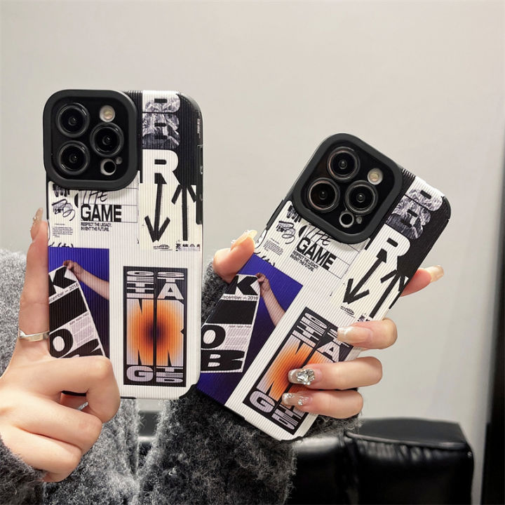 Trendy%20luxury%20label%20pattern%20cases%20iPhone15promax%201413%2012%2011%20Pro%20Max%20cases%20iPhone12%20iPhone11%20Silicone%20Soft%20Shell%20Cover%20-%20Image%204