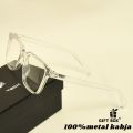 New Men Fashion Eyeglasses Best Reading glasses Classic New Design Transparent glass Best Premium Quality Man Endgame Cutout White -Eyeglass Glass Latest Trends Eye Glass Frame Unisex. 