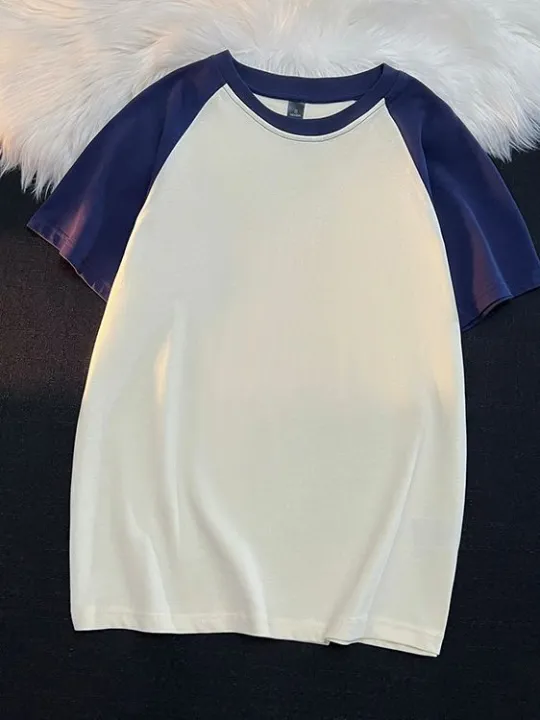 American%20Retro%20240g%20Heavy%20Cotton%20Short-Sleeved%20Raglan%20T%20T-shirt%20Men%20Summer%20Fashion%20Brand%20Drop%20Shoulder%20Loose%20Women's%20Wear%20T-shirt%20Women%20-%20Image%204