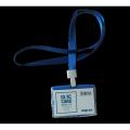 Reap 7118 Plastic ID Card Holder with 1.5CM Plastic Hook Lanyard, Blue, Pack of 1. 