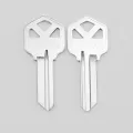 KW1 Brass Blank Key Blanks 100 Pack of Uncut Blank Keys. 