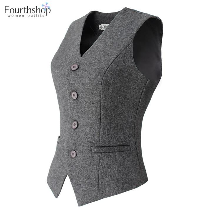 Office Lady Waistcoat Women Vest Gilet Professional Business Work Formal Suit Jacket Coat Female Clothes Fashion 2021 New XXL