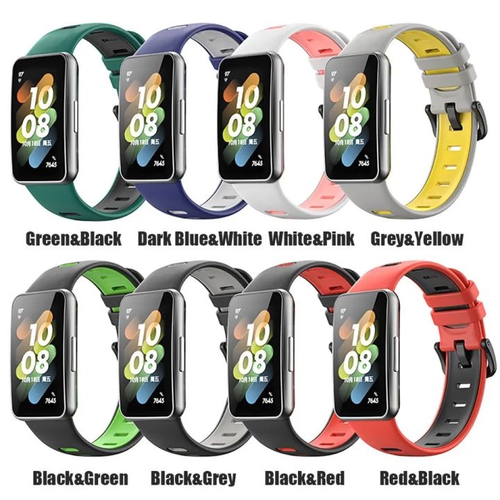 Huawei%20Band%207%20smart%20watch%20Strap%20Replacement%20Premium%20belt%20solid%20colour%20%20Sport%20Strap%20-%20Image%202