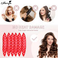 Monja 30pcs Soft Hair Rollers Sleep Pillow Curlers Set Best Flexible Foam and Sponge Magic Curlers DIY Styling Tools. 