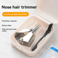 Men's Nose Hair Trimmer Stainless Steel Manual Trimmer Suitable For Nose Hair Razor Washable Portable Nose Hair Trimmer. 