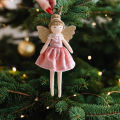 Cute Expression Decor Sparkling Angel Doll Hanging Ornament for Christmas Tree New Year Decor Buyers' Favorite Christmas Tree Decoration. 
