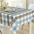 Waterproof hotel round table cloth rectangular lattice simple fashion coffee table table table round table square dining table cover cloth towel. 