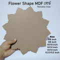 2mm Flower Shape MDF Board Sheet Hardboard Sheets for Art and Crafts (F-02). 