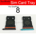 For OnePlus 8/8T/8Pro, OnePlus 9/9R/9Pro/9RT Single / Dual Nano Sim Card Tray Holder Sim Adaptor With Free Sim Ejector Pin Replacement Part. 