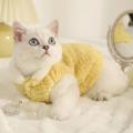 Pet Cat Clothes Padded Thickened Warm Button Closing Comfortable To Wear 2-Legged Charming Pet Clothing Cat Accessories. 