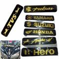 All Bike & Motorcycle Brand Name front name plate golden colour. 