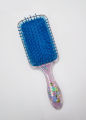 Plastic Clear Color Design Nylon Bristle Hair Brush. 