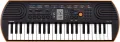 Casio SA-76 Portable Musical Keyboard Piano - Black & Orange with adapter. 