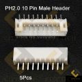 2Pcs- 10Pin Female Housing JST XH Male Header 10 Pin 2.54mm Pitch Male Connector For Electronics Projects PCB Mount Circuit Cables Breadboard Friendly DIY. 