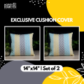 Exclusive Cushion Cover, Multicolor (14"x14") Only Cover, Set of 2. 