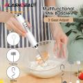 Milk Bubbler Household Hand-Held Electric Egg Beater Blender USB Rechargeable Foam Maker Kitchen Portable Mixer With Beating Head.
