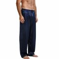 Casual Men Pants Loose Silk Satin Pajamas Nightwear Sleepwear Pyjamas Pants Sleep Bottoms Trousers.