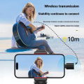 Ulanzi WM-10 Microphone Wireless Mini Noise Reduction Bluetooth Lavalier Microphone For Smartphone Ecording Interviews Videos_ D Leathers. 